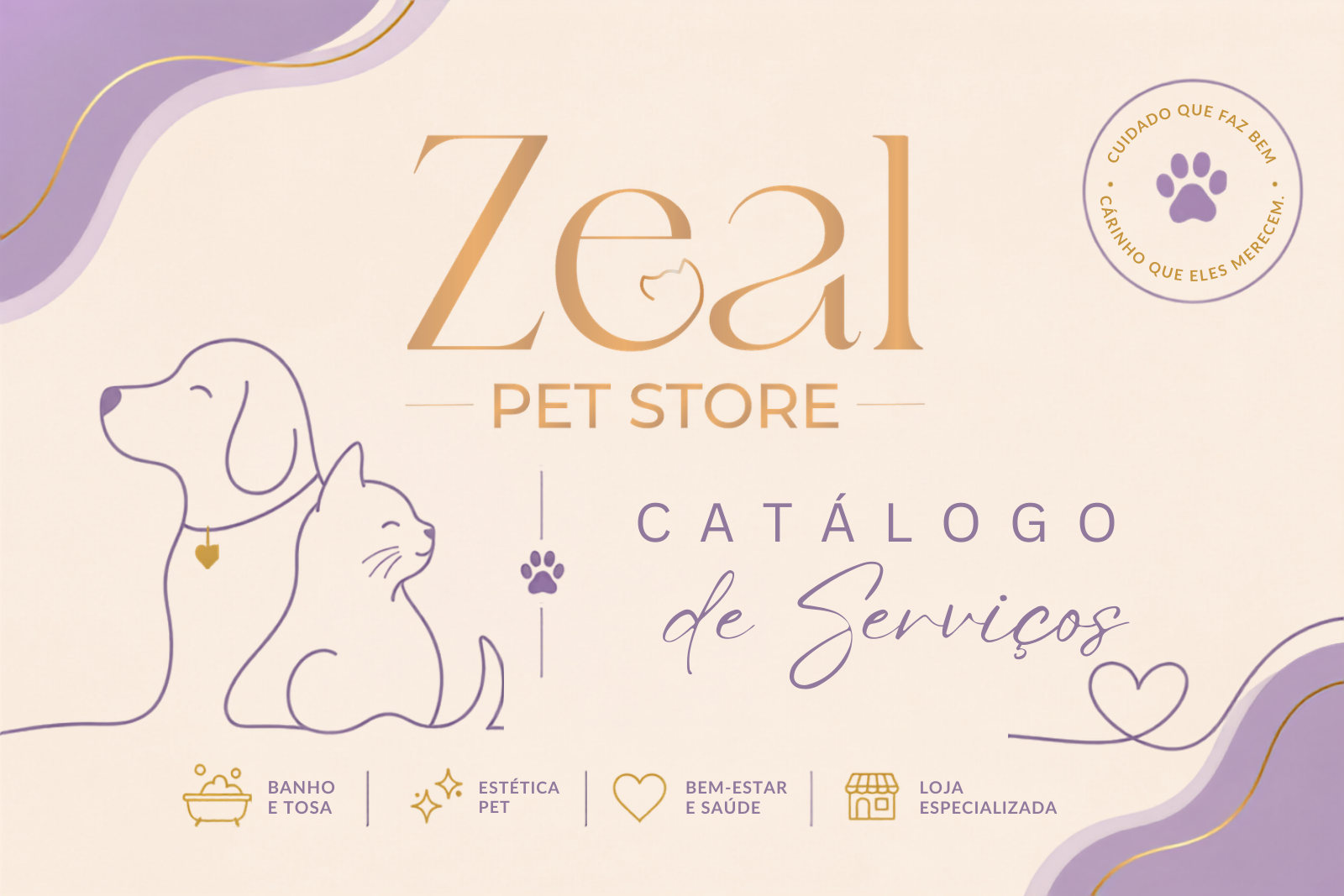 Capa do Catálogo de Serviços Zeal