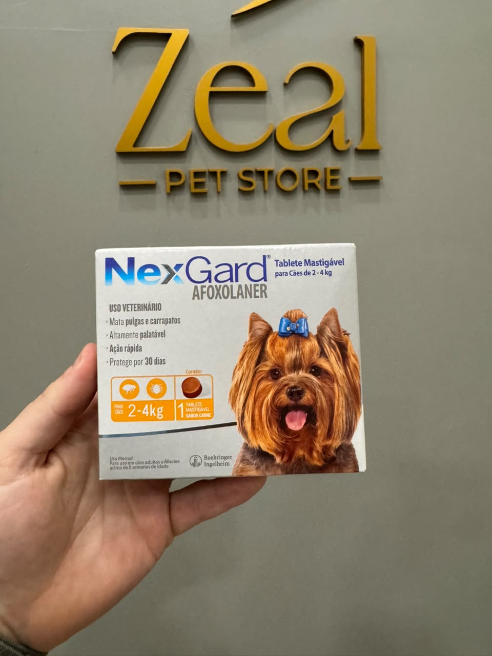 Caixa de NexGard para cães de 2 a 4 kg